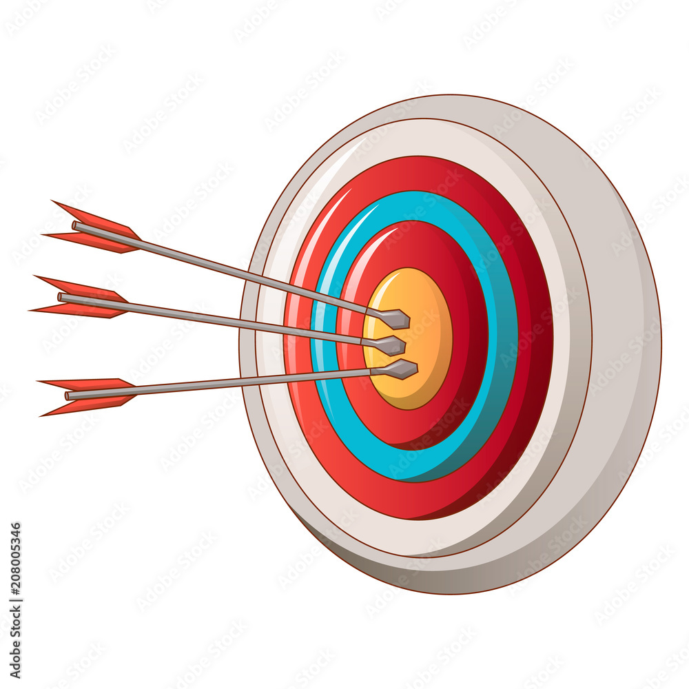 Arch target icon. Cartoon of arch target vector icon for web design isolated on white background Arch target icon. Cartoon of arch target vector icon for web design isolated on white background
