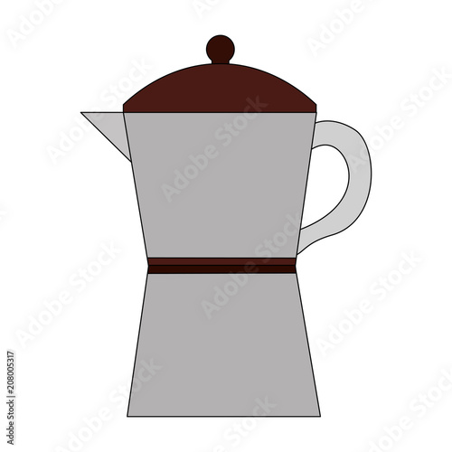italian traditional coffee maker object vector illustration
