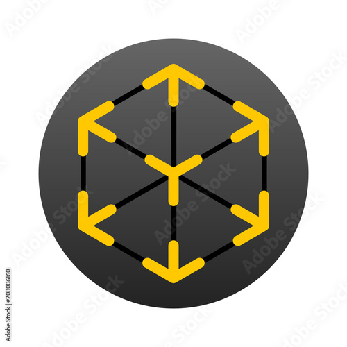 USDZ application file format gradient vector round icon for apps and websites