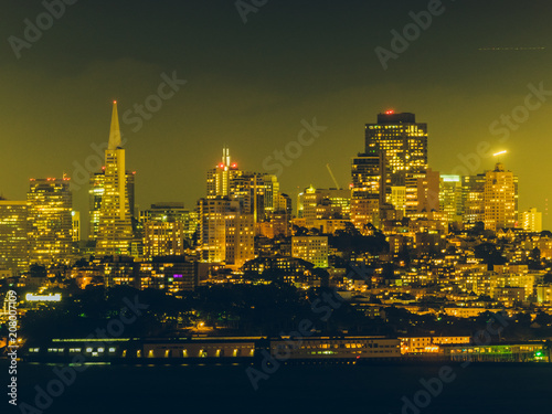 san francisco skyline at night photo