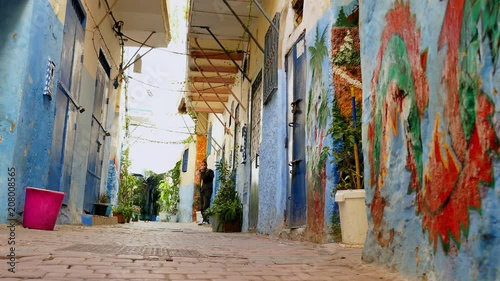 People Hanging out the Streets of Tangier Morocco