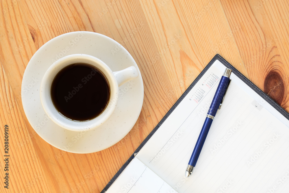 ホットコーヒー コーヒーと手帳
ホットコーヒー コーヒーと手帳