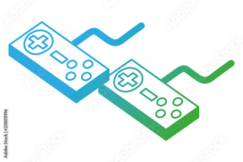 game controls isometric icon vector illustration design