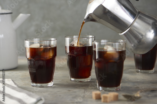 Iced Coffee -  Pouring Coffee photo