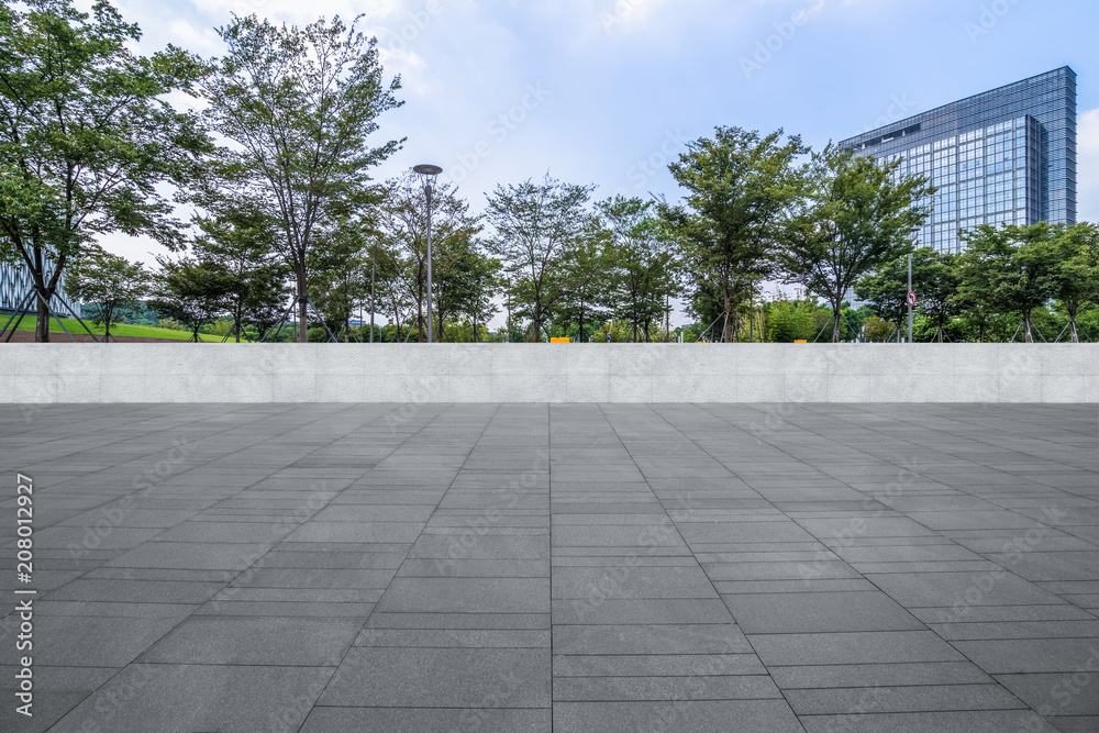 empty and modern square in modern city.