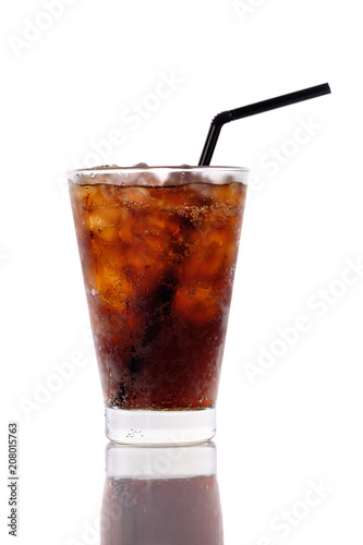 Wallpaper Mural Glass of cold cola isolated on white Torontodigital.ca