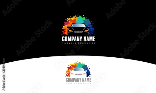 Car Paint Logo - Colorful Splash Vector