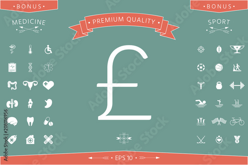 Sterling symbol icon