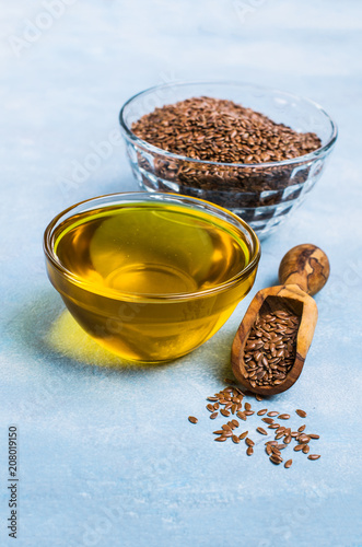 Traditional transparent flax oil