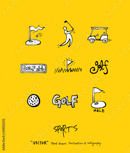 스포츠 포스터 / 손으로 그린 스포츠 그림