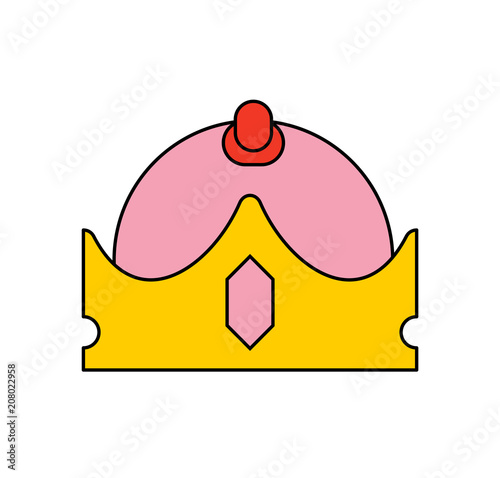 Crown boobs. Royal tit isolated. Vector illustration