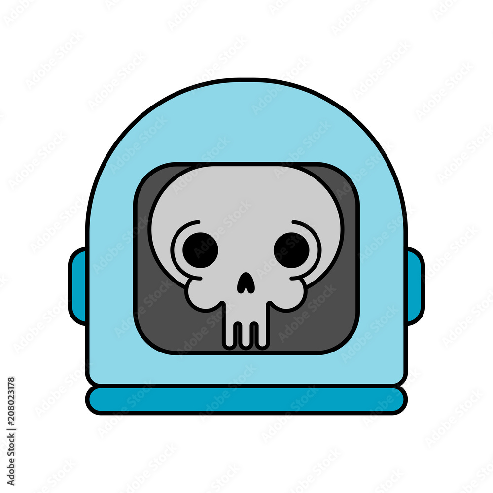 Skull in Space helmet. Dead space. Vector illustration Skull in Space helmet. Dead space. Vector illustration