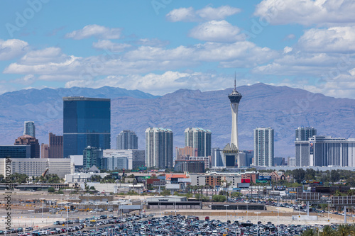 Vegas Strip, 3.8 mile stretch featured with world class hotels and casino in Las Vegas, Nevada