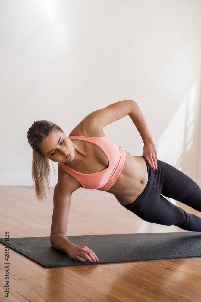 Pilates training in an empty studio Pilates training in an empty studio
