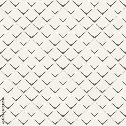 Abstract vector seamless pattern of repeating geometric shapes.