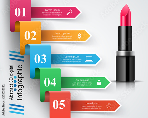 Red pomade realistic icon. Business infographic. Vector eps 10