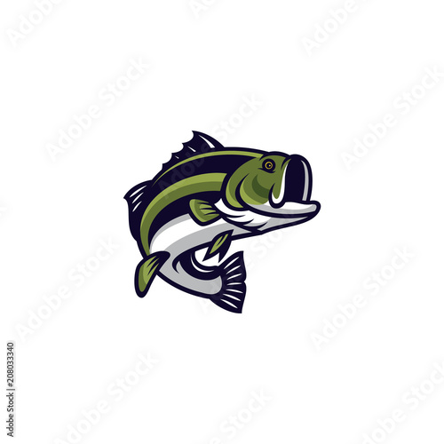 Fish vector mascot icon illustration
