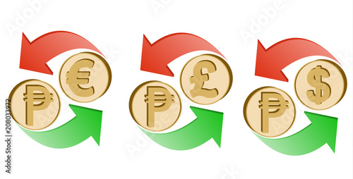 exchange peso to euro, pound sterling and dollar