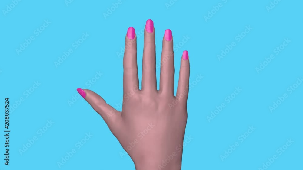 Fingernails growing. 3d animation Fingernails growing. 3d animation