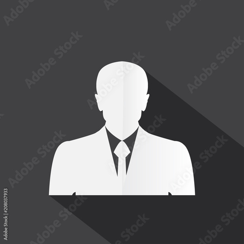 Businessman silhouette, in different colors.