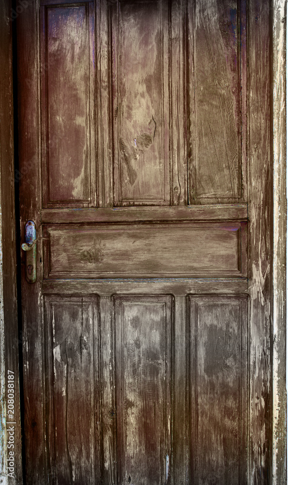 The old door. Texture of an old board. Background.