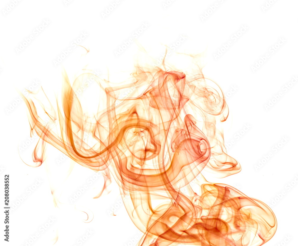 Red smoke on white background Red smoke on white background