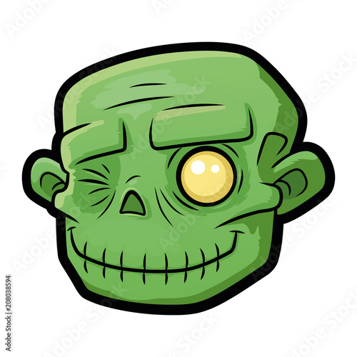 Smiling zombie head 2