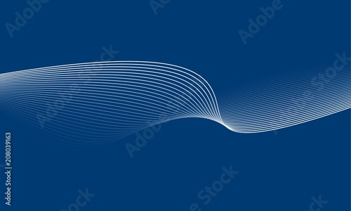 The Dark blue and white vector Abstract background with wave.