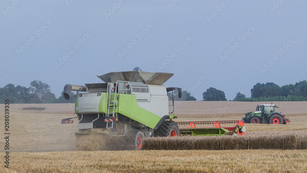 COMBINE HARVESTERS - Agricultural machinery on the field