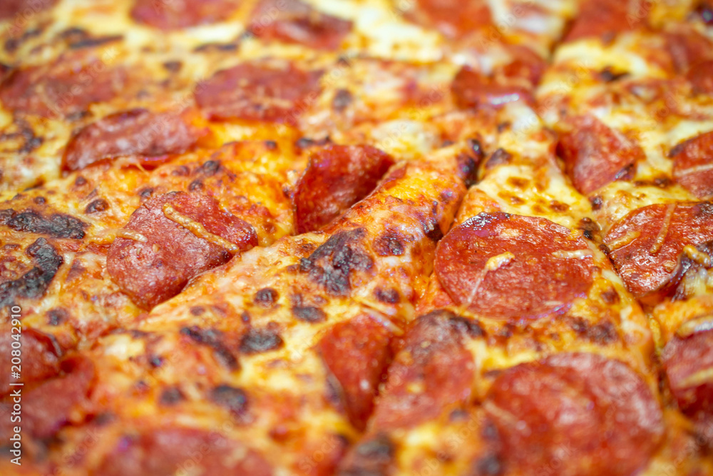 Close up of pepperoni pizza. Close up of pepperoni pizza.