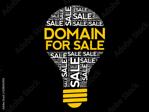 DOMAIN FOR SALE word cloud collage, business concept background