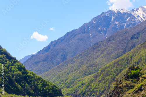 View on the Caucasian mountains in Georgia © olyasolodenko