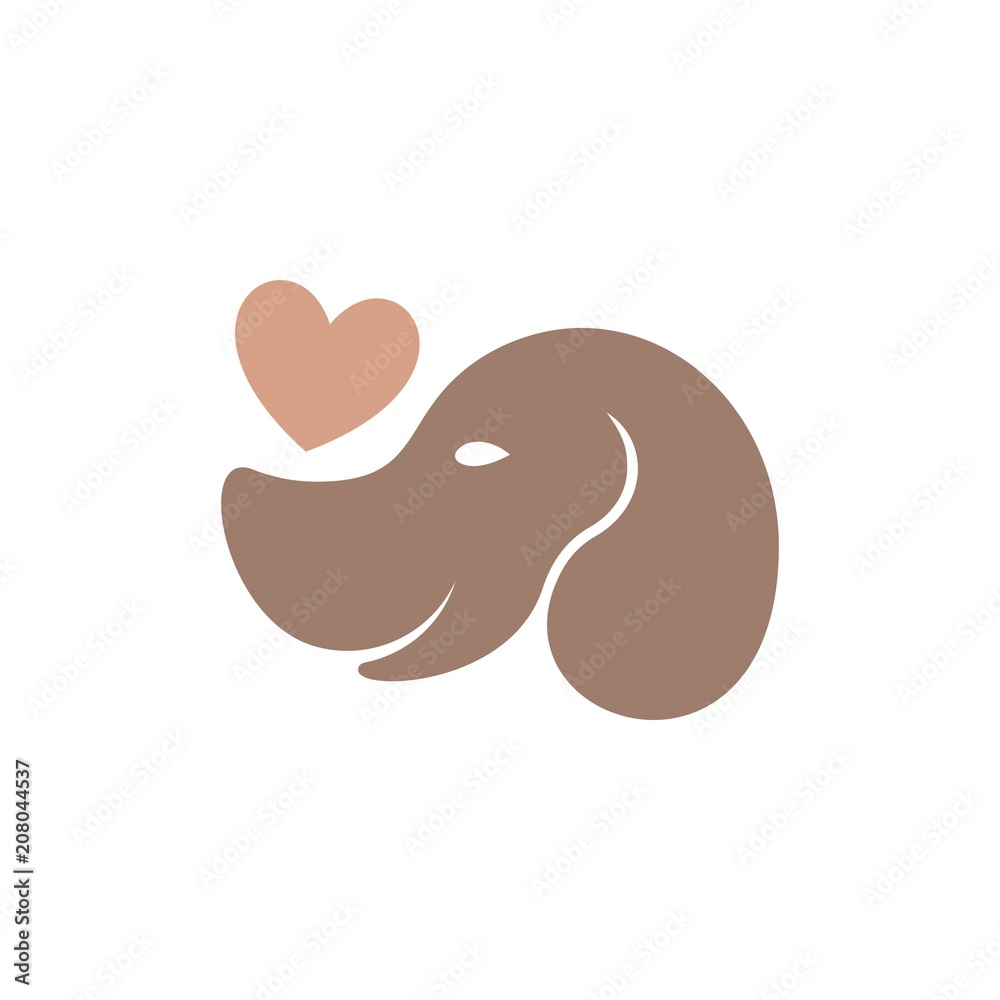 Obraz premium Dog care logo design template concept for your company