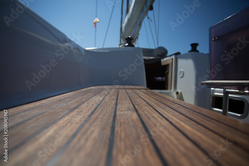 Wallpaper Mural Wooden deck on the yacht. Rest on the water. Torontodigital.ca