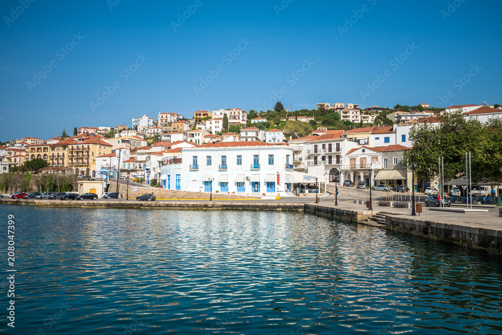 Old port of Pylos town in Messenia, Peloponnese, Greece
