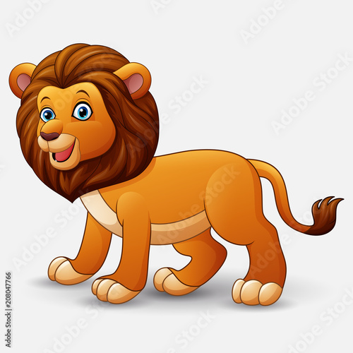 Fototapeta Naklejka Na Ścianę i Meble -  Cute cartoon lion