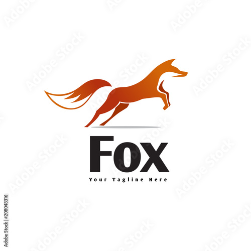 Run with jumping fox logo