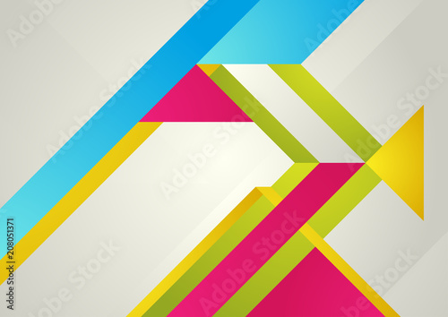 Hi-tech colorful geometric minimal abstract background