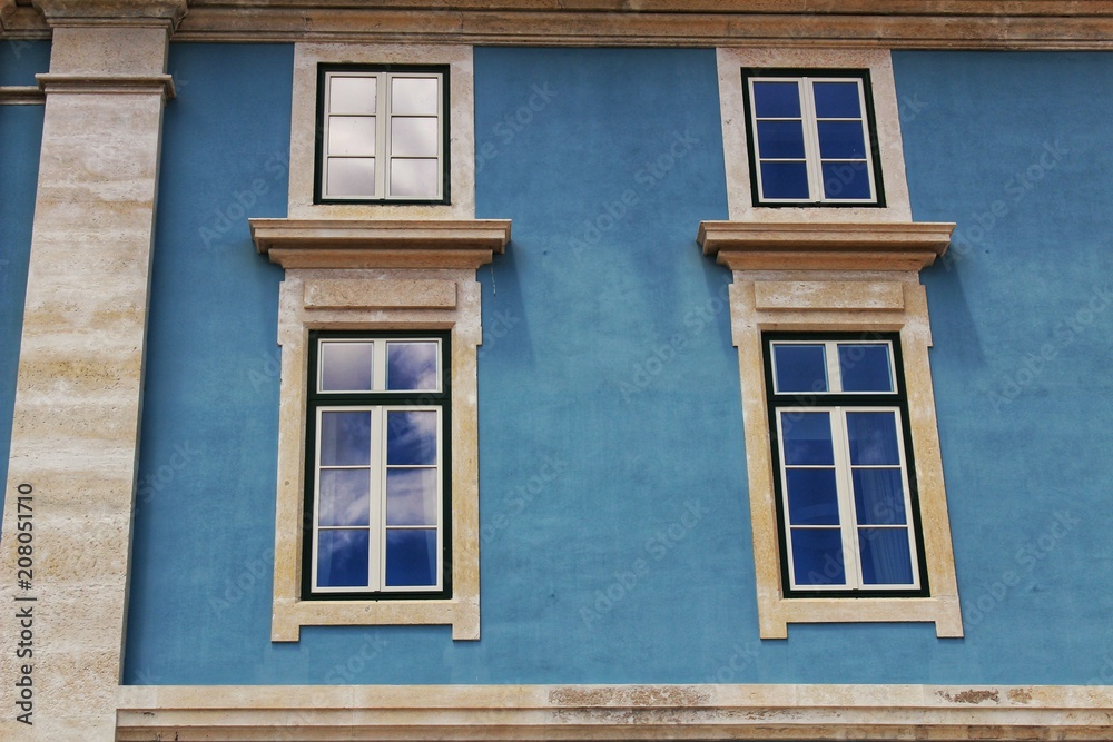 Old colorful and majestic facades in Lisbon