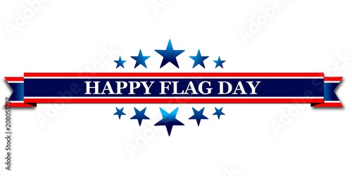Happy Flag Day of USA, web banner or template with text photo
