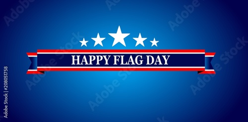 Happy Flag Day of USA, web banner or template with text photo