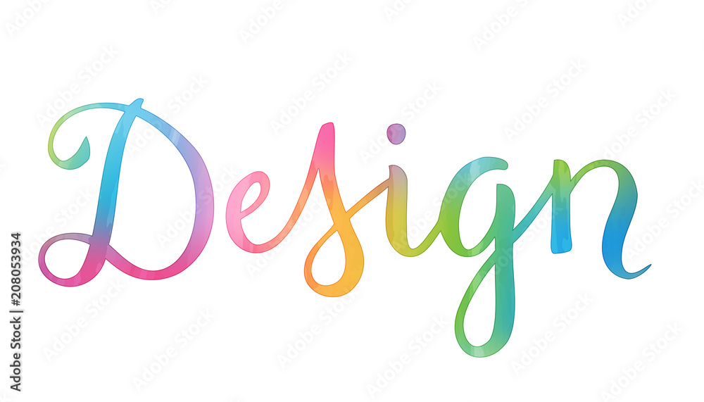 DESIGN brush calligraphy icon DESIGN brush calligraphy icon