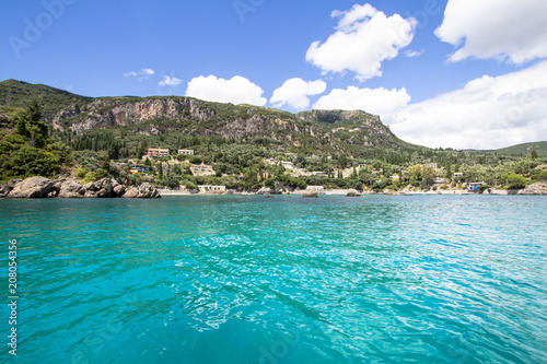 Paleokastritsa bay in Corfu island, Greece