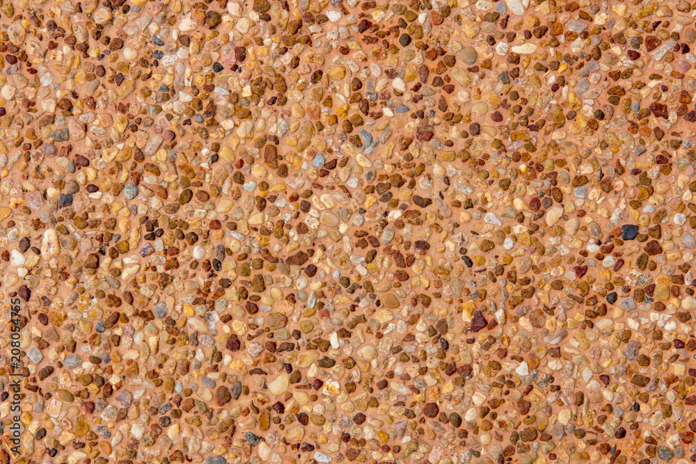 Pebbles stone with concrete background Pebbles stone with concrete background