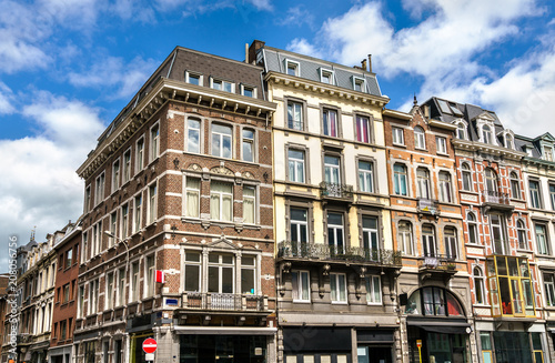 Typical buildings in the city centre of Liege, Belgium