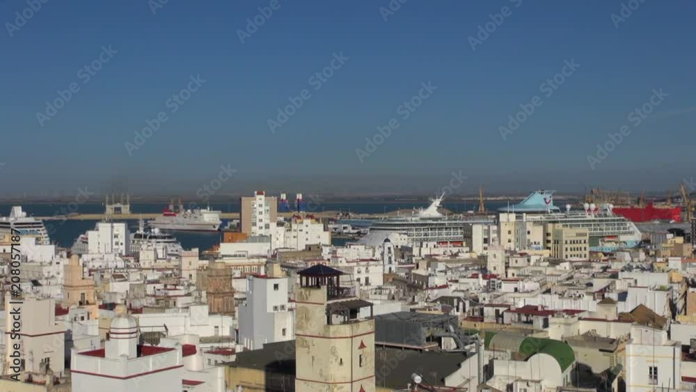 View of the City and Port of Cadiz, Spain View of the City and Port of Cadiz, Spain