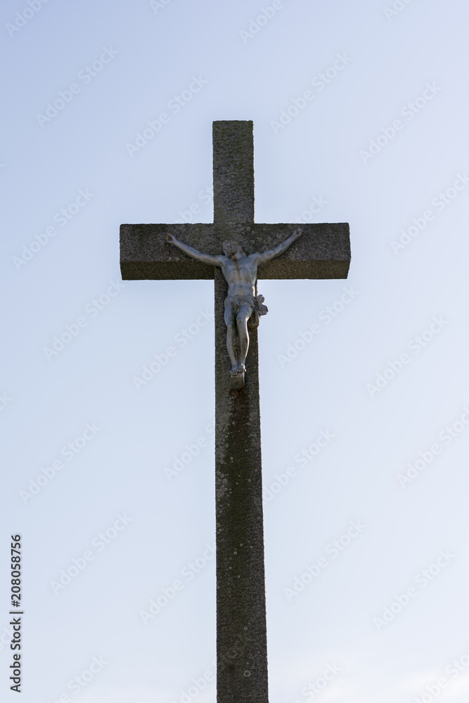 Christ on Cross at Roadside, France.
