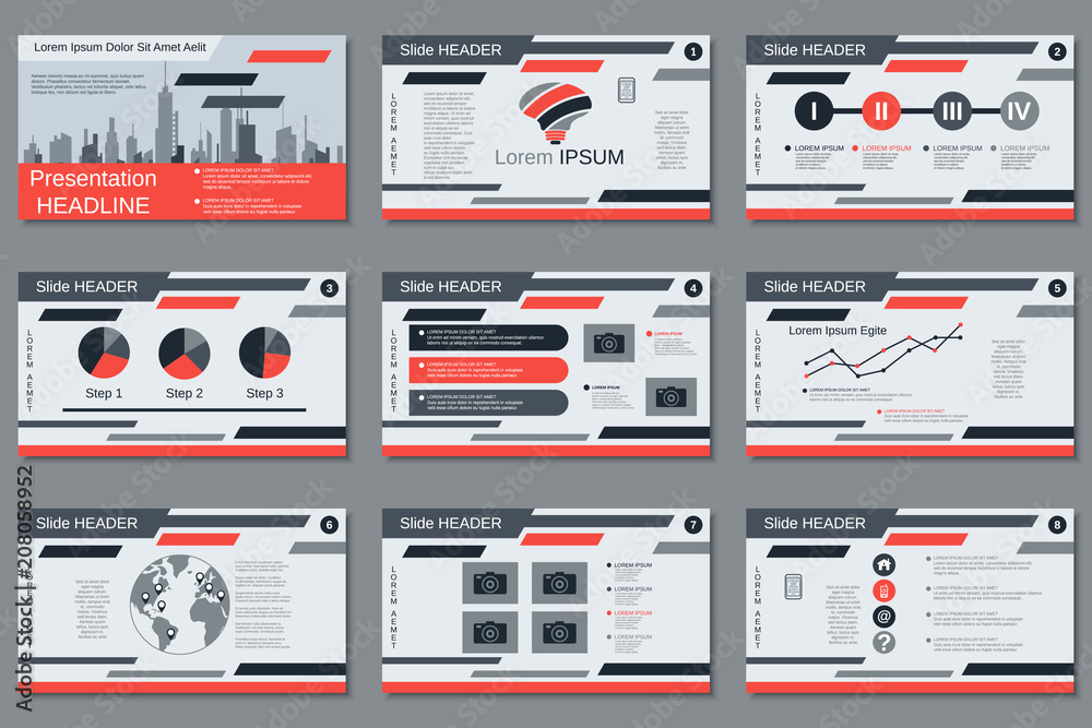 Professional business presentation, slide show vector design template ...