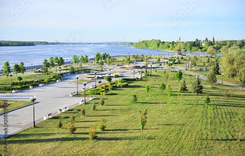 Beautiful landscape on Volge river, Yaroslavl city photo