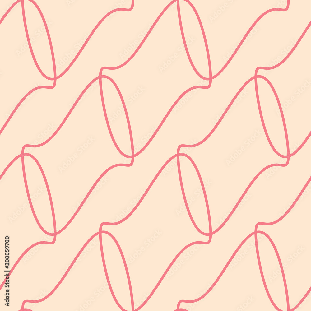 Geometric ornament. Red and beige seamless pattern Geometric ornament. Red and beige seamless pattern